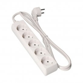 5-socket plugboard without power switch EDM Schuko (1,5 m)