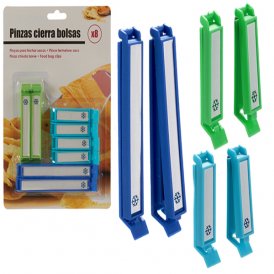 Bag Closing Clips Blue Turquoise Green Plastic