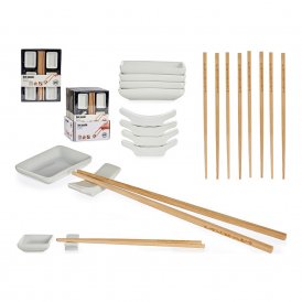 Sushi Set White Ceramic (12 Pieces)