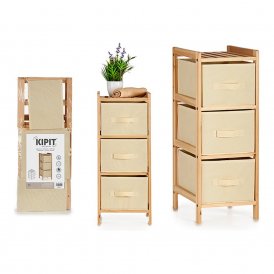 Chest of drawers Cream Wood TNT (Non Woven) (28 x 70 x 29,5 cm)