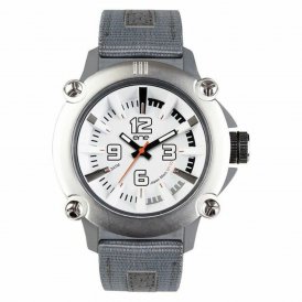 Ene Klokker for Menn 640000109 (Ø 51 mm) Hvit Rustfritt stål