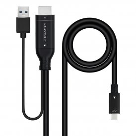 NANOCABLE USB-C til HDMI-kabel NANOCABLE Sort 1,8 m