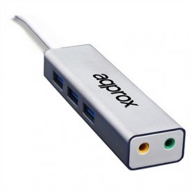 External Sound Card approx! APPUSB51HUB USB 3.0 3.5 mm Grey