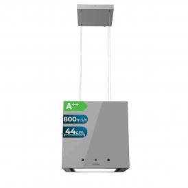Cecotec Fläkt Bolero Flux CCT 448000 grått glas A++ 800m³/h touch rostfritt stål