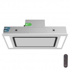 Cecotec Integroitu Perinteinen Liesituuletin Bolero Flux TIR 908000 Valkoinen 90cm A++ Lasi