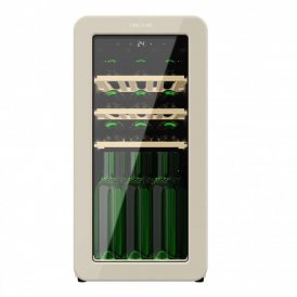 Cecotec Vinotek Bolero GrandSommelier Origin 18 Hit flasker retro beige NoFrost LED Glass