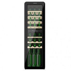 Cecotec Vinkyl GrandSommelier Origin Duo 30, 30 flaskor, dubbla zoner, LED, NoFrost, svart trä