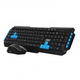 Keyboard with Gaming Mouse 3GO COMBODRILEW2 USB Spanish Qwerty Black/Blue
