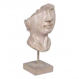 BigBuy Home Dekorativ Figur beige Ansikt 12, 5 x 13, 27, cm Metall