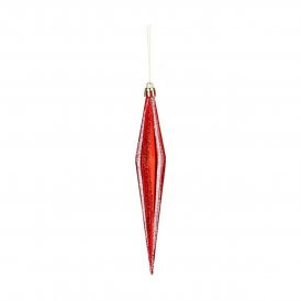 Krist+ Julekule Rød PVC 8, 5 x 3, 19 cm Strukket