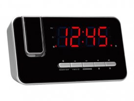 DENVER CRP-618 Clock Radio Black Silver