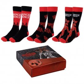 Socks Stranger Things Black Red 3 Pieces 36-41