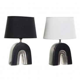Desk lamp DKD Home Decor Ceramic Black Polyester (20 x 20 x 31 cm) (2 pcs)