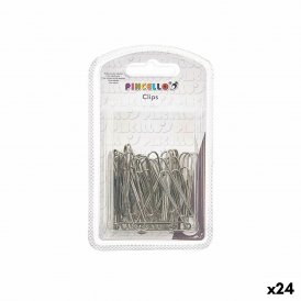 Clips Silver Large Metal (24 Units)
