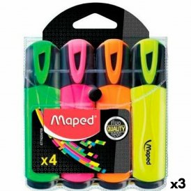 Maped Fluorescerende markør sett Fluor Quality Neon Flerfarget (3 enheter)