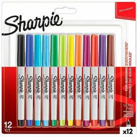 Sharpie Markør-sett Sharpie Flerfarget 12 Deler 0,5 mm (12 enheter)