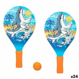 Aktive Strandspader med ball Hai 19, 5 x 38 cm (24 enheter) Tre