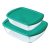 Rectangular Lunchbox with Lid Pyrex Cook&Store Turquoise Glass (2,1 L / 2,6 L) (2 pcs)