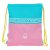 Backpack with Strings Benetton M196 Pink Turquoise Yellow