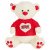 BigBuy Fun Teddybjørn Love Glitter T-skjorte beige 90 cm