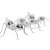 Decorative Figure DKD Home Decor Silver Ant Chromed 23 x 16 x 11 cm (3 Units)