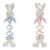 Fluffy toy DKD Home Decor Pink Sky blue Musical Rabbit 19 x 8 x 27 cm (2 Units) (2 pcs)