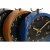 Table clock DKD Home Decor Brown Black Blue Metal (15 x 4 x 20 cm) (3 Units)