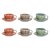 Piece Coffee Cup Set DKD Home Decor 8424001737093 Metal Green Stoneware 160 ml