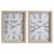 Wall Clock DKD Home Decor Crystal White MDF Wood (2 pcs) (42 x 6 x 55 cm)