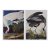 Painting DKD Home Decor Heron Bird Oriental (50 x 1,8 x 70 cm) (2 Units)