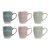 DKD Home Decor Krus DKD Home Decor Flerfarget Blå rosa Gummitre Grønn Steintøy 160 ml (3 enheter) (7 pcs)