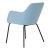 Chair DKD Home Decor Black Multicolour Sky blue 58 x 59 x 76 cm