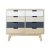 Chest of drawers DKD Home Decor Natural Beige MDF White Dark grey Paolownia wood (79 x 35 x 65 cm)