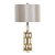 Desk lamp DKD Home Decor White Transparent Golden Metal Crystal 60 W 220 V 41 x 41 x 77 cm
