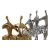Decorative Figure DKD Home Decor 33,5 x 14,5 x 32 cm Silver Golden Resin Ballet Dancer