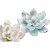 Decorative Flower DKD Home Decor Beige Porcelain Sky blue (2 pcs)