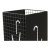 Umbrella stand DKD Home Decor 8424001835355 19,5 x 20 x 47,5 cm Black Metal White Loft (2 Units)