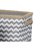 Basket set DKD Home Decor White Grey Jute Zigzag Boho 36 x 31 x 20 cm 3 Pieces