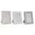 Photo frame DKD Home Decor 1 Urban Crystal Grey Beige White PS (14,5 x 2 x 19,5 cm) (3 Units)