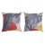 Cushion DKD Home Decor Polyester Aluminium Multicolour Tropical (45 x 10 x 45 cm) (2 Units)