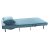 Sofabed DKD Home Decor Metal Turquoise Polyester (90 x 90 x 84 cm)