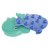 DKD Home Decor Badeteppe DKD Home Decor 11,5 x 1 x 10 cm Blå Turkis Barne PVC 10 cm (2 enheter)