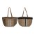Håndveske for Kvinner DKD Home Decor Brun Krem 50 x 23 x 33 cm (2 enheter)