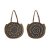 Håndveske for Kvinner DKD Home Decor Blå Svart Naturell 36 x 12 x 36 cm (2 enheter)