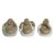 Home ESPRIT Dekorativ Figur Home ESPRIT Hvit Grønn Buddha Orientalsk 10 x 9 x 10,5 cm (3 enheter)