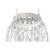 Home ESPRIT Lysholder Hvit flettet Krystall 34 x 80 cm Glass