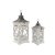 Home ESPRIT Lanterne sett Hvit Krystall Gran Etnisitet Araber 26 x 66 cm (2 Deler) Glass