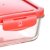 Hermetic Lunch Box Benetton Red Plastic 340 ml Borosilicate Glass