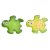 DKD Home Decor Badeteppe DKD Home Decor 11,5 x 1 x 10 cm Grønn Gul Barne Tortoyse PVC 10 cm (2 enheter)