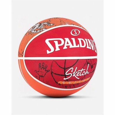 Spalding Ball til Basketball Sketch Dribble Rød Naturlig gummi (Størrelse 7)